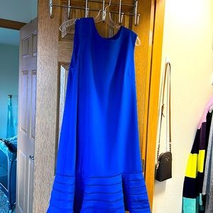 NWT Calvin Klein ladder lace trim flair sheath dress